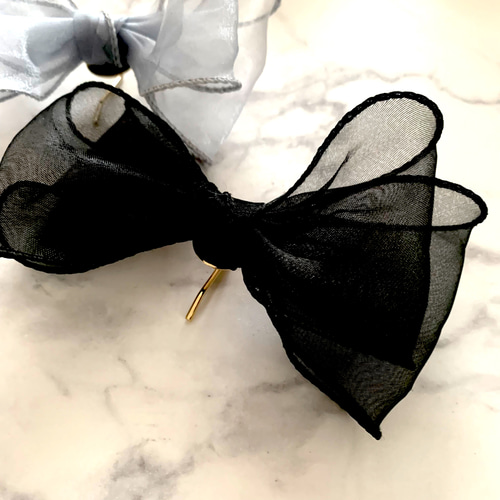 ポニーフック 春夏 リボン ハンドメイド シンプル 簡単 ポニー