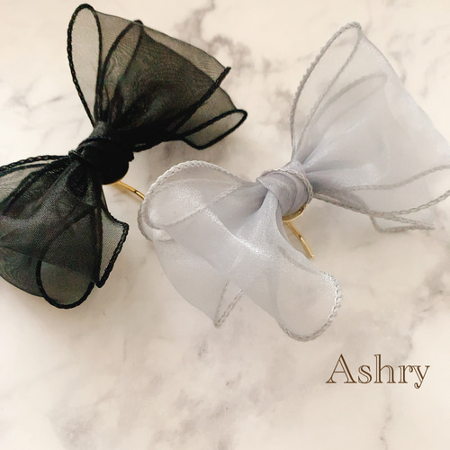 ポニーフック 春夏 リボン ハンドメイド シンプル 簡単 ポニーフック