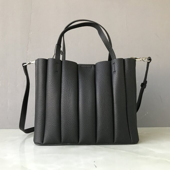 プリーツハンドバッグファッションショルダー斜めショルダー