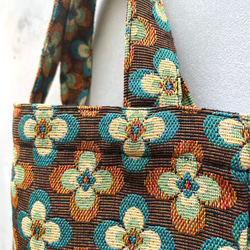 復古花樣設計手提布袋  Floral Pattern Design Bag 第7張的照片