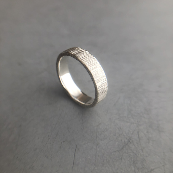 sou ring silver 5mm /シルバー/リング/指輪/槌目/シンプル/刻印 3枚目の画像