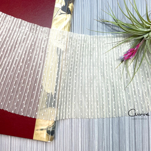 貴重、フランスアンティークコットンドットチュールプリーツレース幅広345cm 広幅コットンレース【100】 – the linen bird