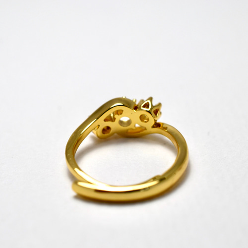 R19 上品 台座 シルバー ミニ リング枠 指輪 空枠 石枠 フリーサイズ