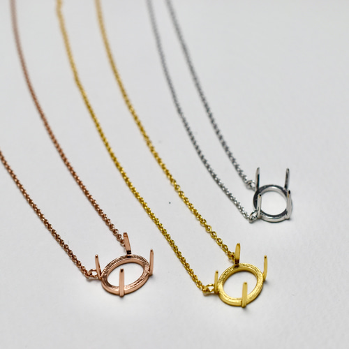 R15 上品 空枠 台座 石枠 横置き 爪留め 金属アレルギー対応