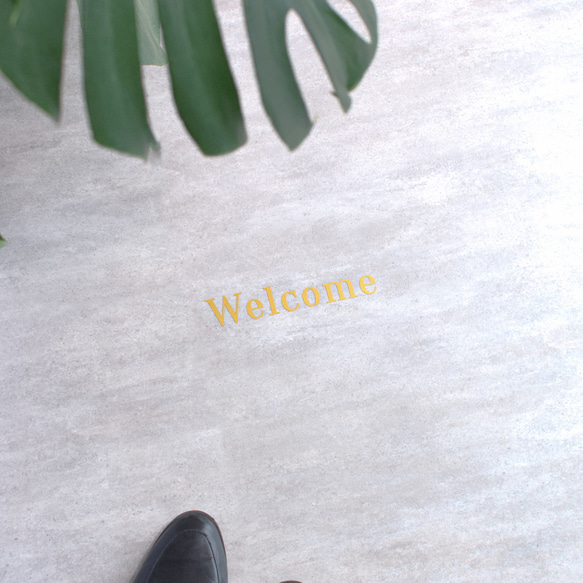 【真鍮レター風ステッカー】ブロック体”Welcome” ウォールステッカー 韓国インテリア 2枚目の画像