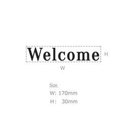 【真鍮レター風ステッカー】ブロック体”Welcome” ウォールステッカー 韓国インテリア 4枚目の画像