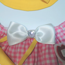 猫服ケープセット　幼稚園（ピンク） 5枚目の画像