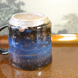 【再入荷！】コーヒーカップ(オーシャン)コスモブルー　★萩焼　 3枚目の画像