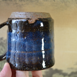 【再入荷！】コーヒーカップ(オーシャン)コスモブルー　★萩焼　 7枚目の画像