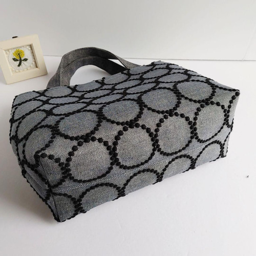 ミナペルホネン　タンバリン2枚セット ミナペルホネン タンバリン[white×navy]とリネン 2wayトートバッグ