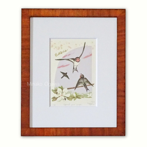 シンデレラ　リトグラフ版画　DX1／500 限定品　壁掛け額入り リトグラフ版画～Space of Elements[x]～ 1点 額装サイズ215mm