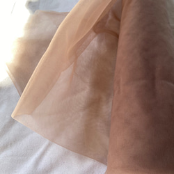 【幅広150cm】ソフトチュール生地 ショコラブラウン｜なめらかでやわらかなチュール／ウェディング・背景布・衣装づくり 2枚目の画像