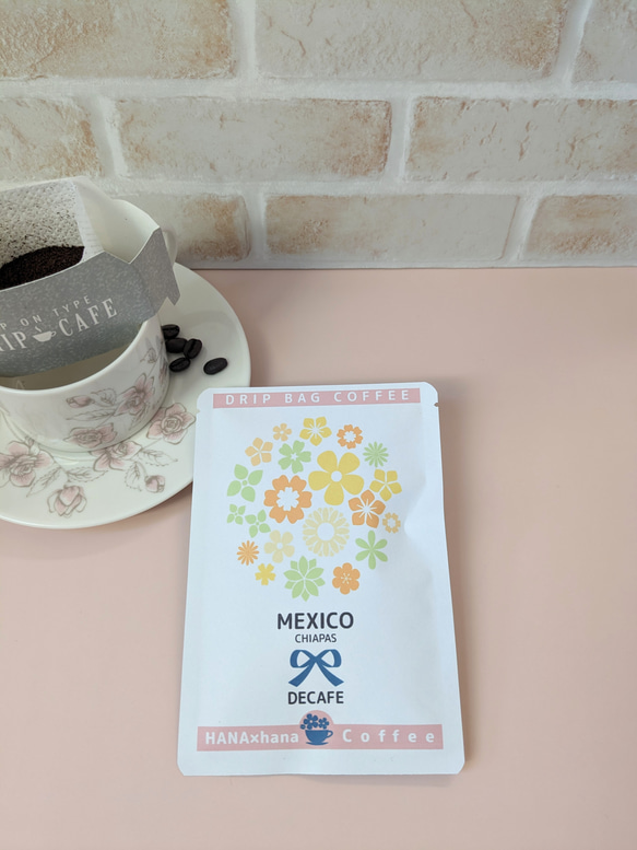 【送料無料・訳あり】花束のデカフェドリップバッグコーヒー メキシコ産(2袋セット) 1枚目の画像