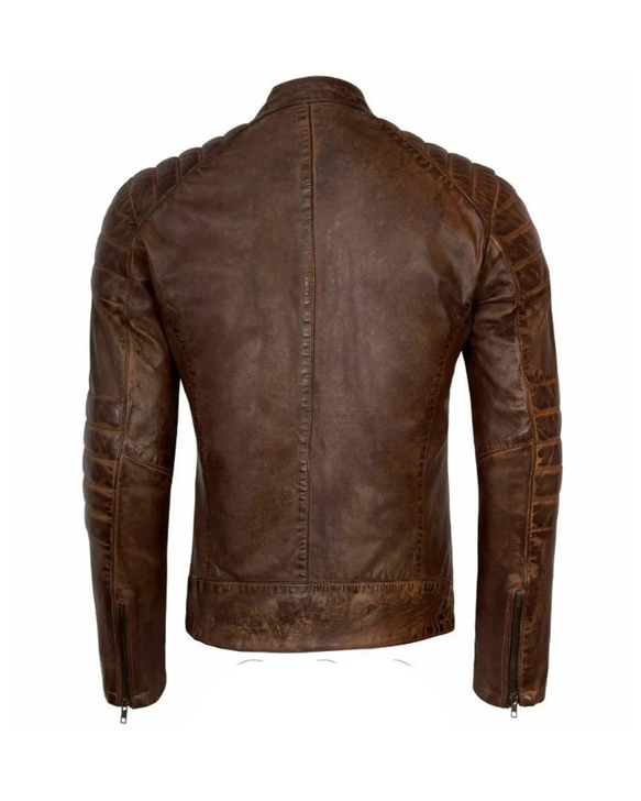 羊革・ファスナーポケット付き羊革ワックスジャケット Sheep Leather Waxed Jacket 2枚目の画像