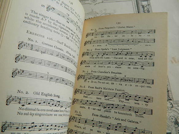 ＊1899年 MANUAL OF SIGHT-SINGING　BOOKⅡ　London　英国アンティーク 16枚目の画像