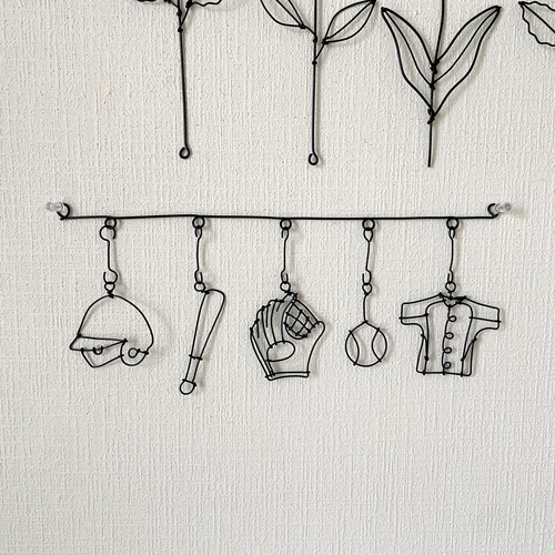 野球フックガーランド ワイヤークラフト ガーランド にこちゃん 通販