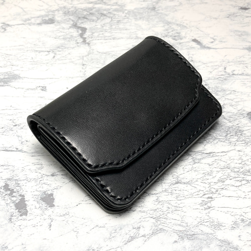 レディース コンパクト財布 栃木レザー ミニ財布 本革 メンズ 小さい財布・ミニ財布・コンパクト財布｜小さいふ。コンチャ｜「栃木 黒 小さい財布 財布・ケース・小物入れ