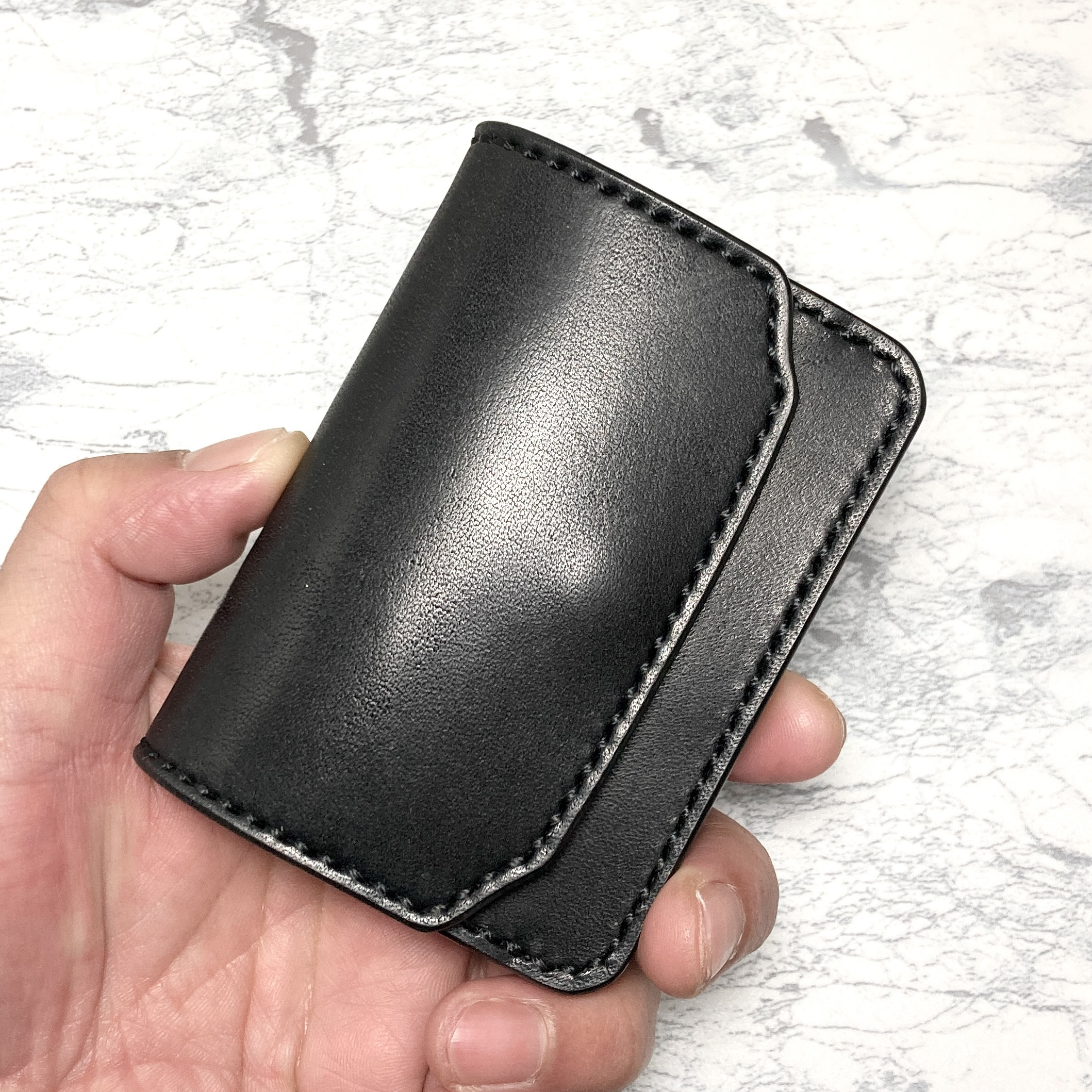 必要なものをまとめる小さな財布｜本革 ミニ財布 栃木レザー コンパクトウォレット 黒 メンズ レディース