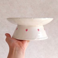 陶のコンポート皿(フルーツ盛皿)【山武市のイチゴ】 11枚目の画像