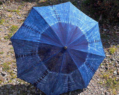 SALE中　日傘　のぼり旗　柿渋染　和雑貨　ハンドメイド のぼり旗トートバック 幟旗 柿渋染め リメイク - Beautiful