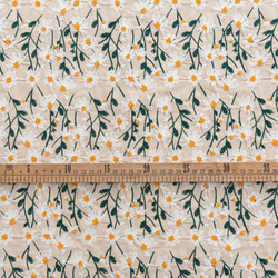 雛菊棉麻繡花布 * 138cm 寬 50cm 黃色 第4張的照片