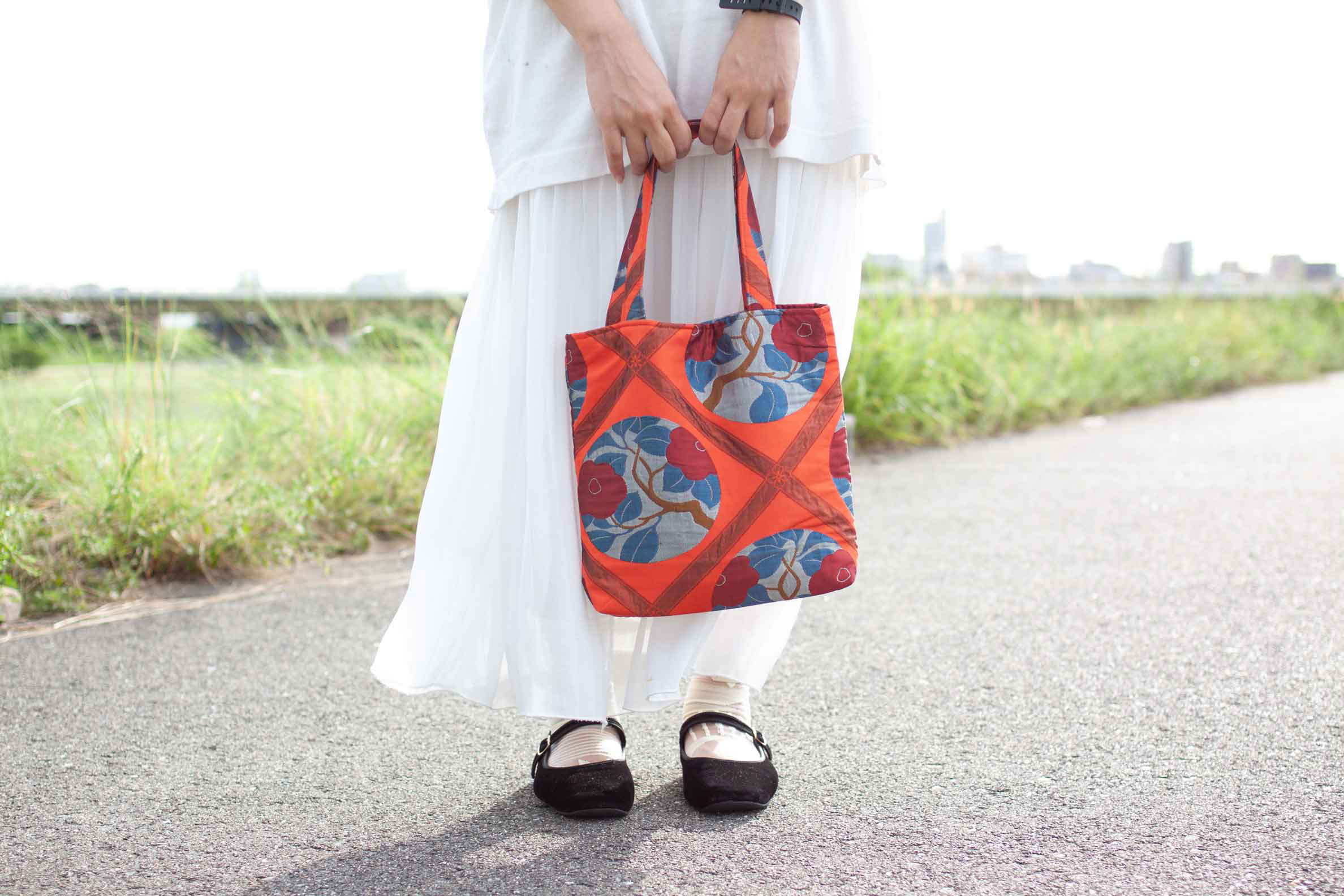 (訳あり)シンプル帯リメイクトートバック(たまご色) 帯リメイク トートバッグ作ってみました。 how to make a tote