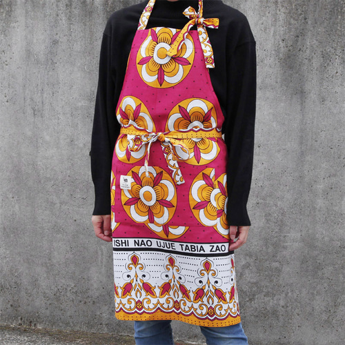 母の日ギフト2025 】 カンガのエプロン（フラワーサークル）エプロン