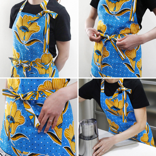 母の日ギフト2025 】 カンガのエプロン（フラワーサークル）エプロン