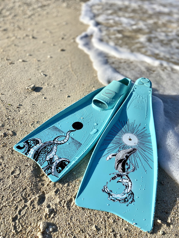 ダイビング用フィンペイント【オーダーメイドデザイン】 9枚目の画像