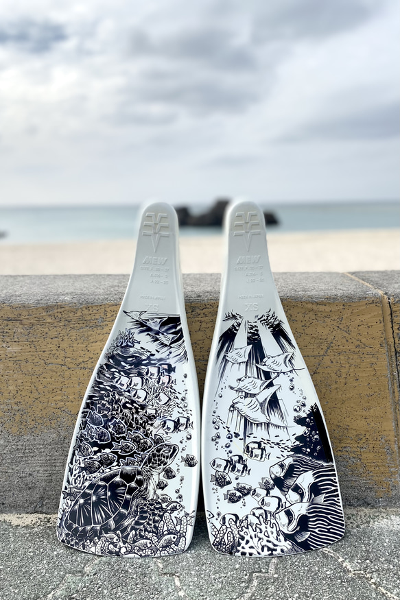 ダイビング用フィンペイント【オーダーメイドデザイン】 11枚目の画像