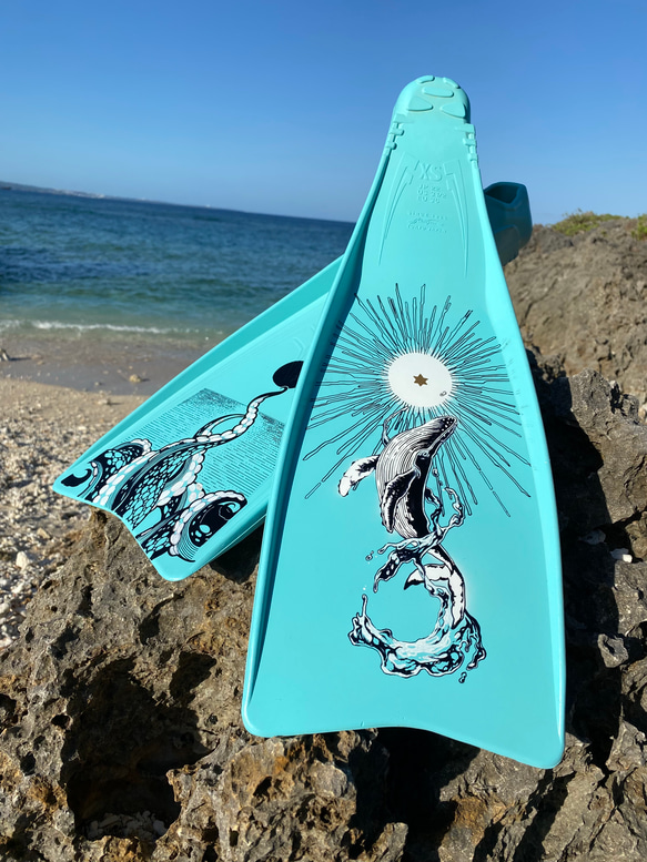 ダイビング用フィンペイント【オーダーメイドデザイン】 10枚目の画像