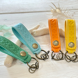 ミンサー 模様 キーホルダー ループタイプ キーリング HANAHANA工房