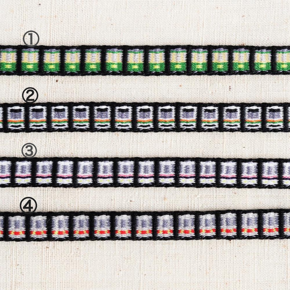 電車三分紐 　長尺あり　地色が黒　手織り　帯締め　 2枚目の画像