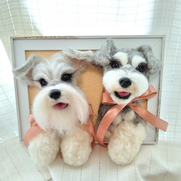 羊毛フェルト　シュナウザー 羊毛フェルト シュナウザー