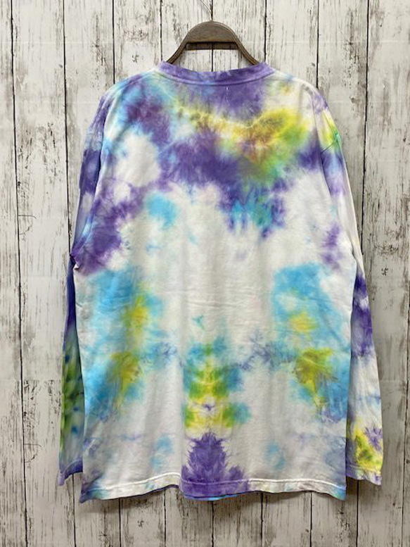 紮染長袖 T 卹 XL 碼曼陀羅不均勻染色多彩 HIPPIES DYE 新品 HD15-12 第5張的照片