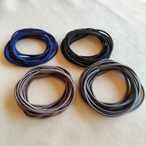 シンプルヘアゴム 3連 ベーシックカラー4色×5 20個セット R242