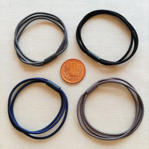 シンプルヘアゴム 3連 ベーシックカラー4色×5 20個セット R242