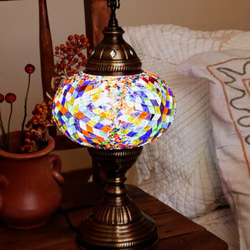 Turkish Mosaic lamp[Desk type]LARGE-Colorful *Free shipping 第3張的照片