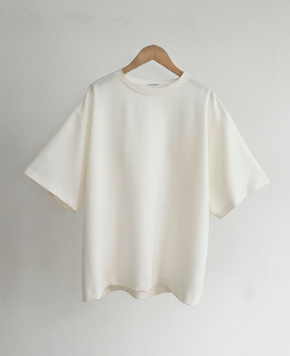 Lサイズ再販・追加！WHITE【オーバーサイズ Tシャツ】トリアセテート　ソアロン™ 6枚目の画像