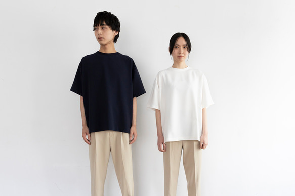 Lサイズ再販・追加！WHITE【オーバーサイズ Tシャツ】トリアセテート　ソアロン™ 13枚目の画像