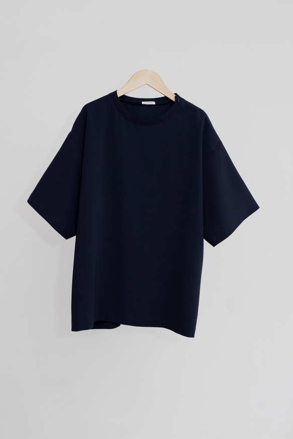 Lサイズ再販！DK NAVY【オーバーサイズ Tシャツ】トリアセテート　ソアロン™ 9枚目の画像