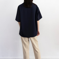 Lサイズ再販！DK NAVY【オーバーサイズ Tシャツ】トリアセテート　ソアロン™ 5枚目の画像