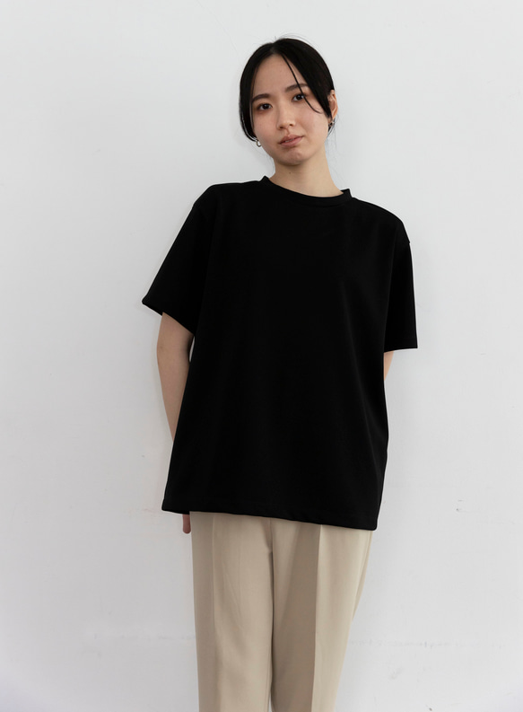 追加！BLACK【レギュラーサイズ Tシャツ】トリアセテート　ソアロン™ 1枚目の画像