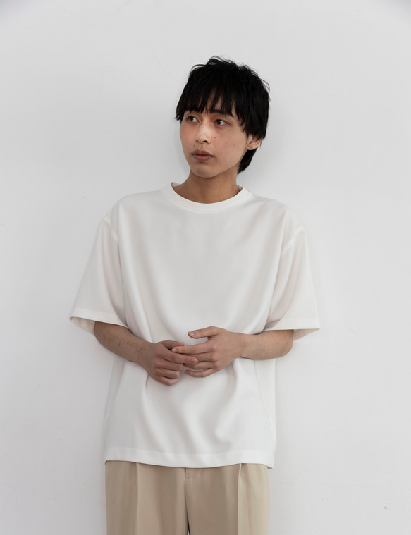 追加！WHITE【レギュラーサイズ Tシャツ】トリアセテート　ソアロン™ 5枚目の画像