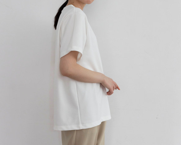 追加！WHITE【レギュラーサイズ Tシャツ】トリアセテート　ソアロン™ 3枚目の画像