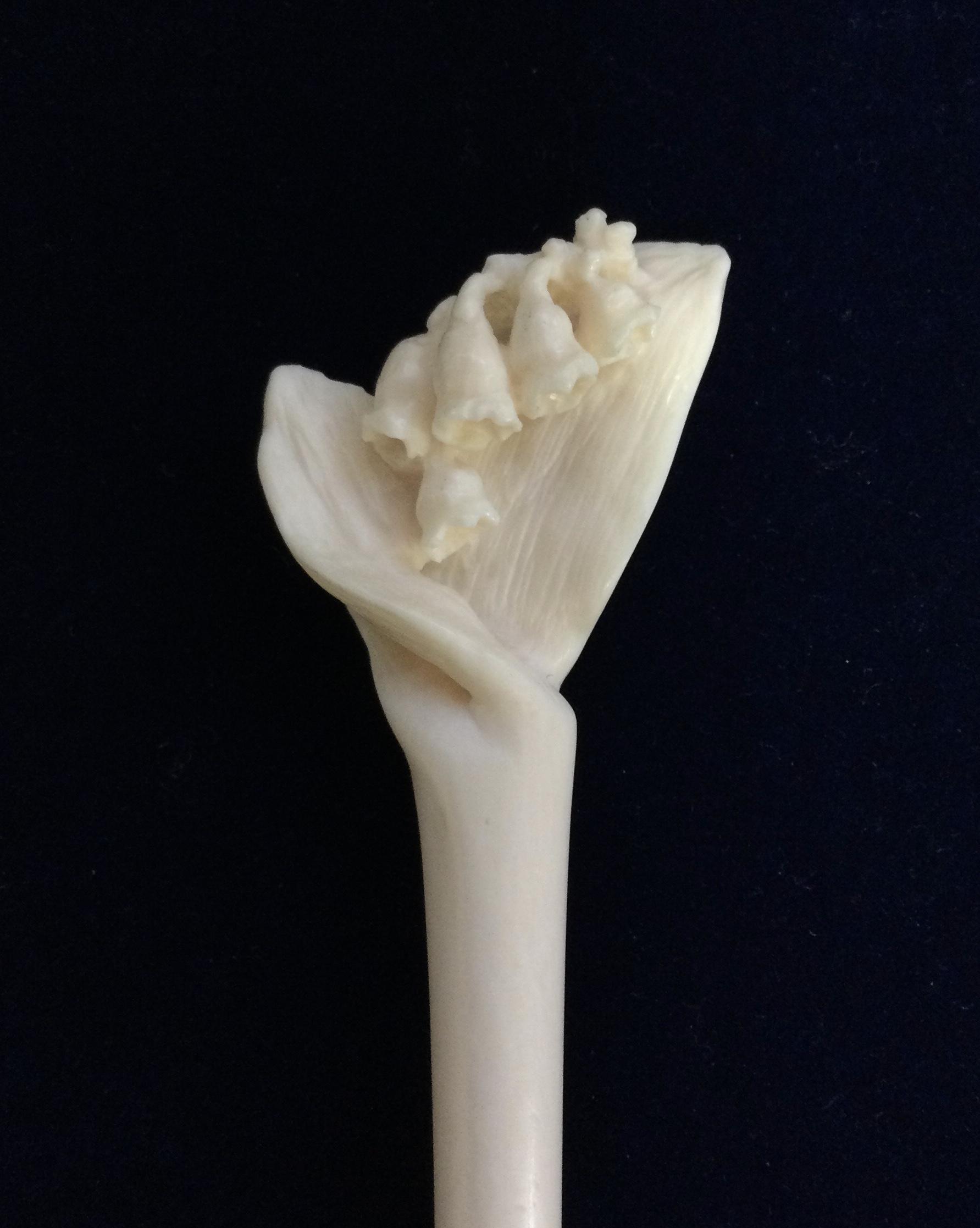 ☆本象牙　誕生月花シリーズかんざし(5月 すずらん）※※