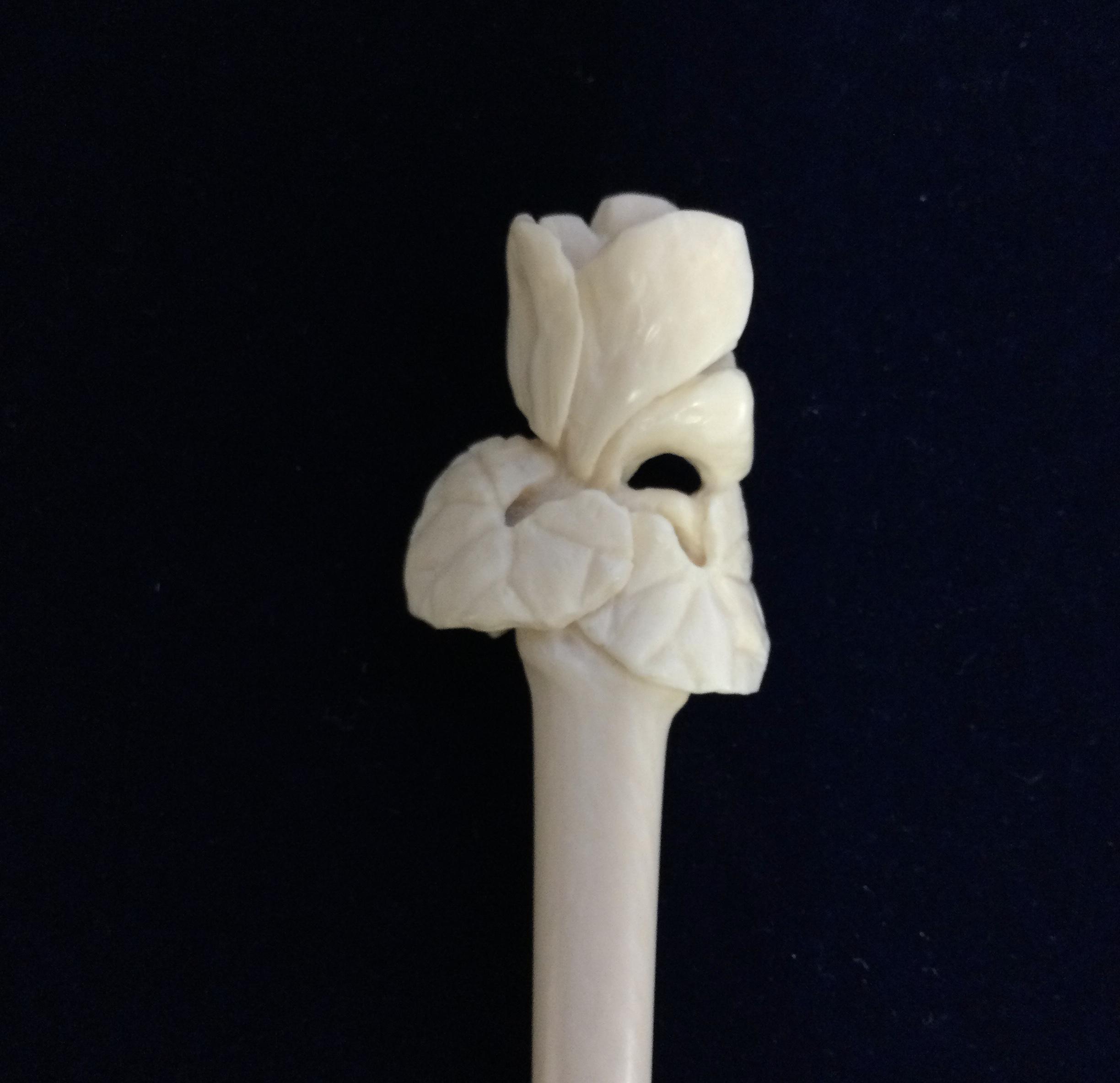 ☆本象牙　誕生月花シリーズかんざし(11月 シクラメン）※※