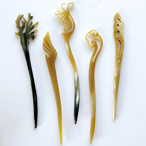 HERMES 水牛 かんざし　バッファローホーン 箱付 エルメス　牛角 HERMES 水牛 かんざし バッファローホーン 箱付 エルメス 牛角