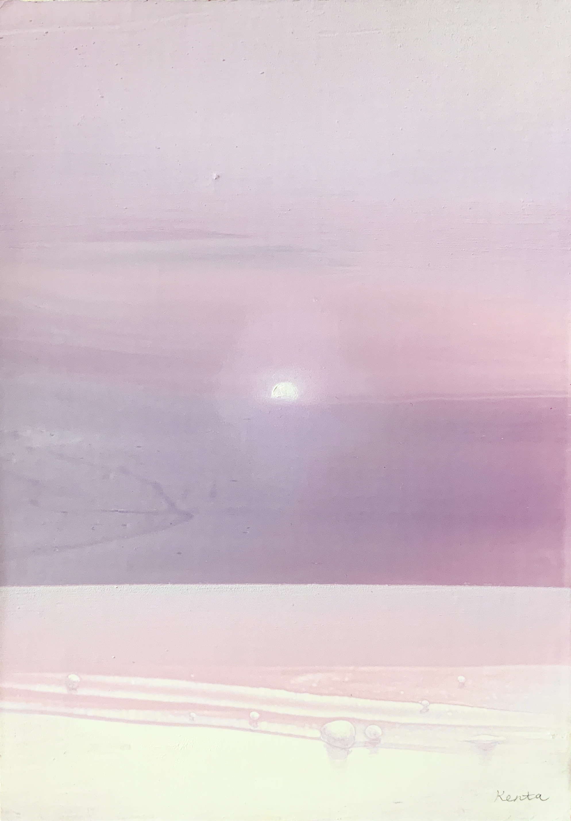 ◉絵画 「 浜辺 16 」 油絵 額縁付 絵画 竹村賢太｜日本の抒情絵画