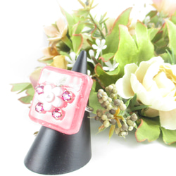 桜舞うクォーツは、時々心が遊ぶけれど、心身ともに元気です。♪(創作リング)SR860 1枚目の画像